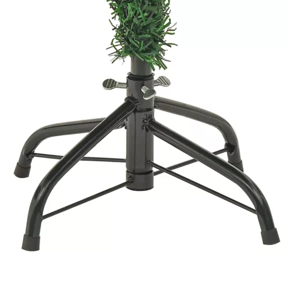 zöld PVC és PE megvilágított karácsonyfa fenyőtobozzal 150 cm