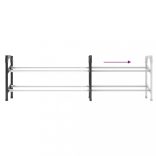 kihúzható cipőtartó 2 polccal 119 x 24 x 37 cm