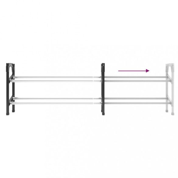 kihúzható cipőtartó 2 polccal 119 x 24 x 37 cm