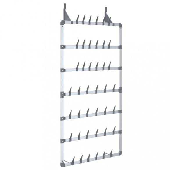 ezüst akasztós cipőtartó 66 x 13 x 139 cm