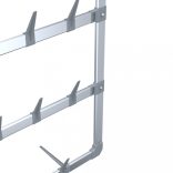 ezüst akasztós cipőtartó 66 x 13 x 139 cm