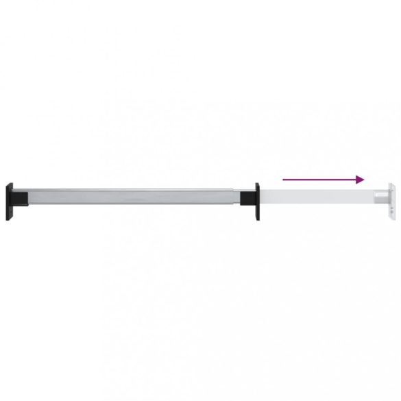 2 db ezüst teleszkópos gardróbsín 58-100 cm