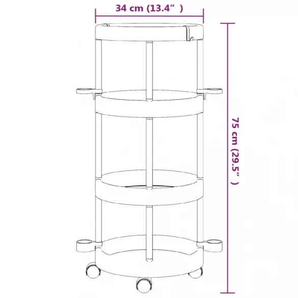takarítókocsi alumínium tárolókosárral