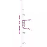 4 szintes ezüstszínű alumínium teleszkópos zuhanyzó-sarokpolc