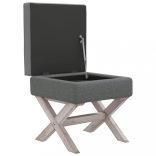 sötétszürke szövet tárolóülőke 45 x 45 x 49 cm