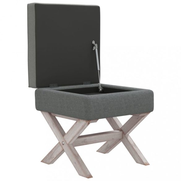 sötétszürke szövet tárolóülőke 45 x 45 x 49 cm