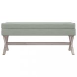 világosszürke bársony tárolóülőke 110 x 45 x 49 cm