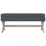 sötétszürke bársony tárolóülőke 110 x 45 x 49 cm