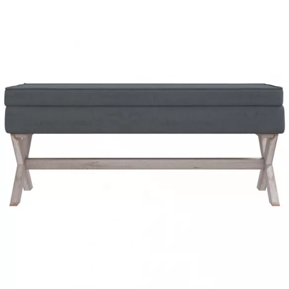 sötétszürke bársony tárolóülőke 110 x 45 x 49 cm