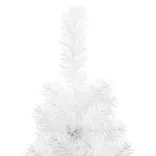 fehér vékony fél műkarácsonyfa állvánnyal 150 cm