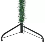 zöld vékony fél műkarácsonyfa állvánnyal 150 cm