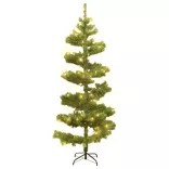 zöld PVC kivilágított állványos kacskaringós karácsonyfa 180 cm
