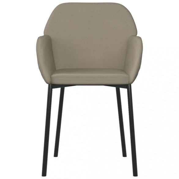 2 db világosszürke bársony étkezőszék