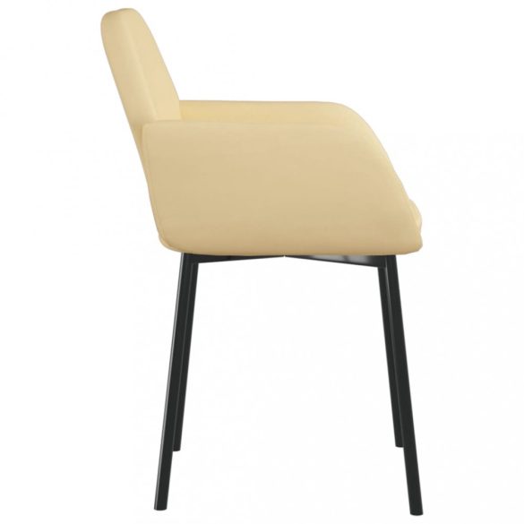 2 db krémszínű bársony étkezőszék