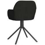2 db fekete bársony forgó étkezőszék