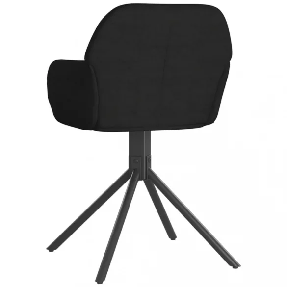 2 db fekete bársony forgó étkezőszék