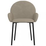 2 db világosszürke bársony étkezőszék