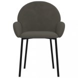 2 db sötétszürke bársony étkezőszék