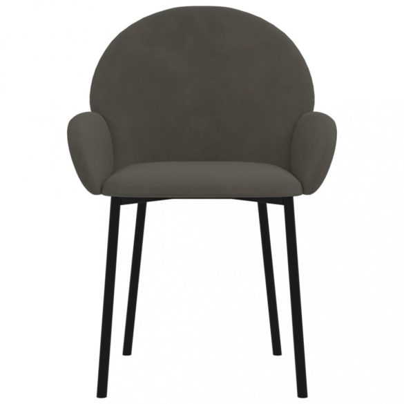 2 db sötétszürke bársony étkezőszék