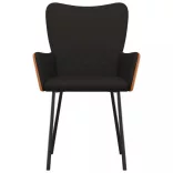 2 db fekete szövet és műbőr étkezőszék