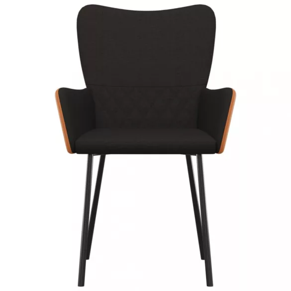 2 db fekete szövet és műbőr étkezőszék