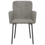 2 db világosszürke bársony étkezőszék