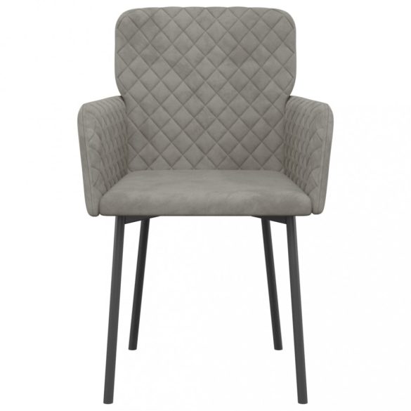 2 db világosszürke bársony étkezőszék