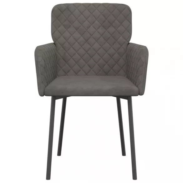 2 db sötétszürke bársony étkezőszék