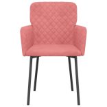 2 db rózsaszín bársony étkezőszék