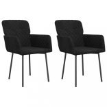 2 db fekete bársony étkezőszék