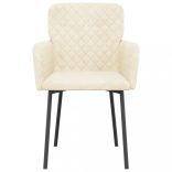 2 db krémszínű bársony étkezőszék