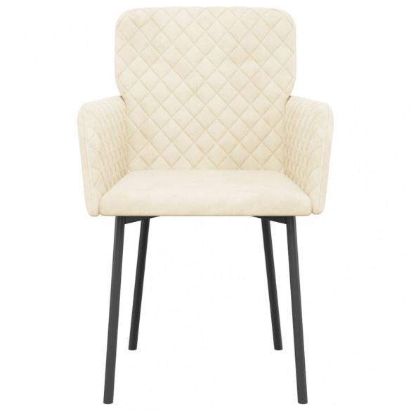 2 db krémszínű bársony étkezőszék