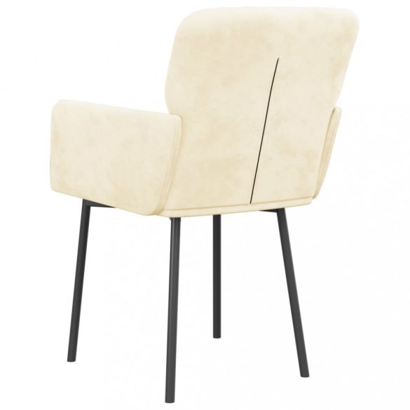 2 db krémszínű bársony étkezőszék