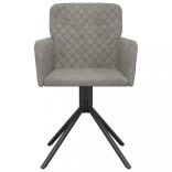 2 db világosszürke bársony forgó étkezőszék