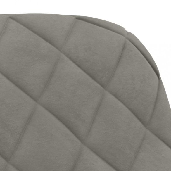 2 db világosszürke bársony forgó étkezőszék