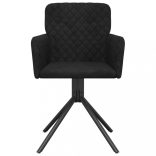 2 db fekete bársony forgó étkezőszék