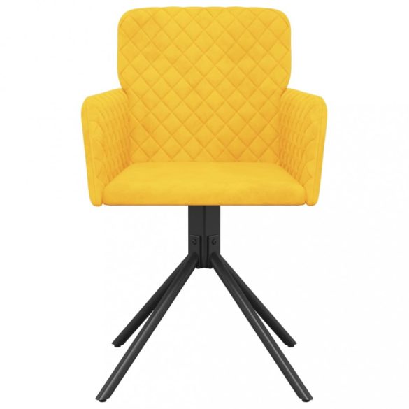 2 db sárga bársony forgó étkezőszék