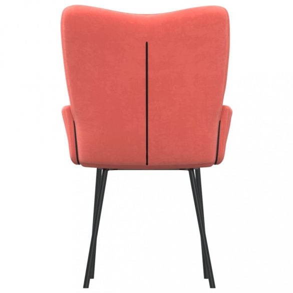 2 db rózsaszín bársony étkezőszék