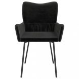 2 db fekete bársony étkezőszék