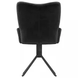 2 db fekete bársony forgó étkezőszék