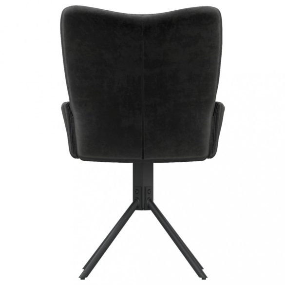 2 db fekete bársony forgó étkezőszék