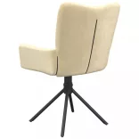 2 db krémszínű bársony forgó étkezőszék