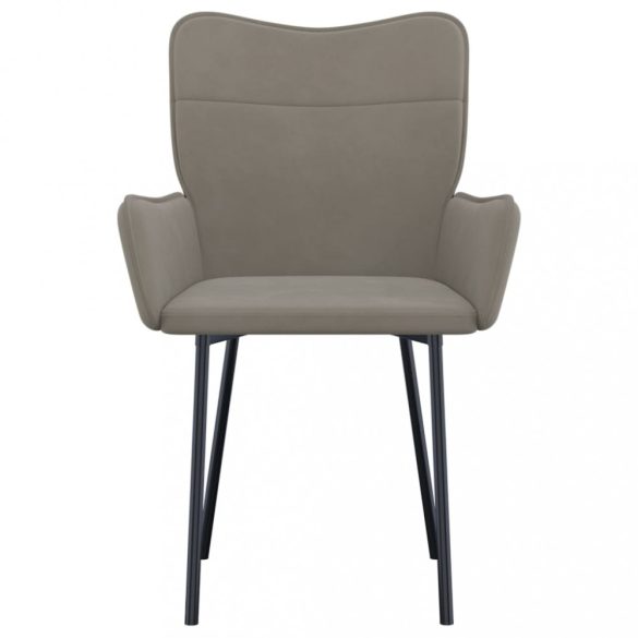 2 db világosszürke bársony étkezőszék