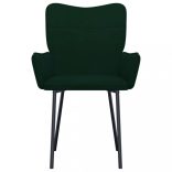 2 db sötétzöld bársony étkezőszék