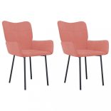 2 db rózsaszín bársony étkezőszék