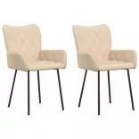 2 db krémszínű szövet étkezőszék