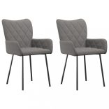 2 db világosszürke szövet étkezőszék