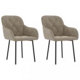 2 db világosszürke bársony étkezőszék