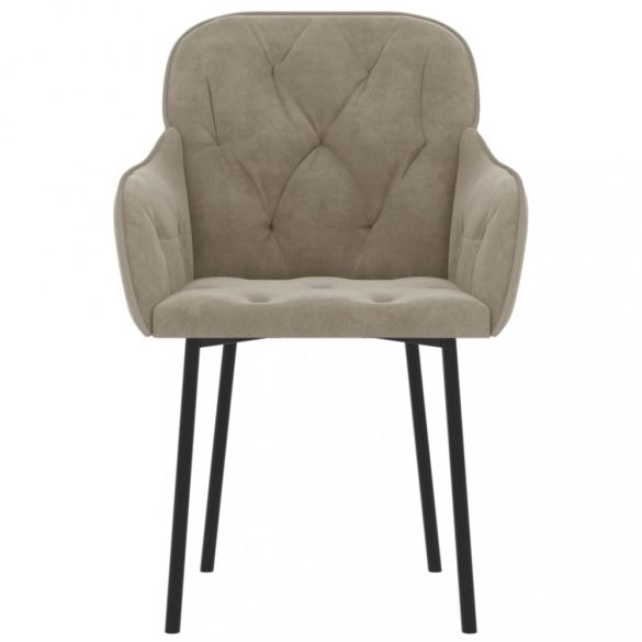 2 db világosszürke bársony étkezőszék