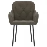 2 db sötétszürke bársony étkezőszék